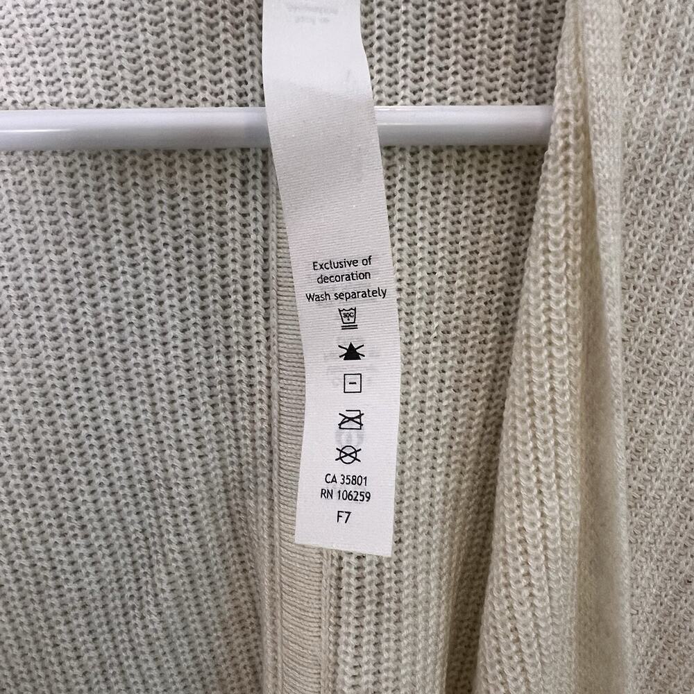 Lululemon Women's Cashlu Knit Textured Wrap Sz M L Cream - Picture 10 of 16